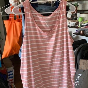 Time and Tru pink and white stripe Maternity tank size XXL (20)